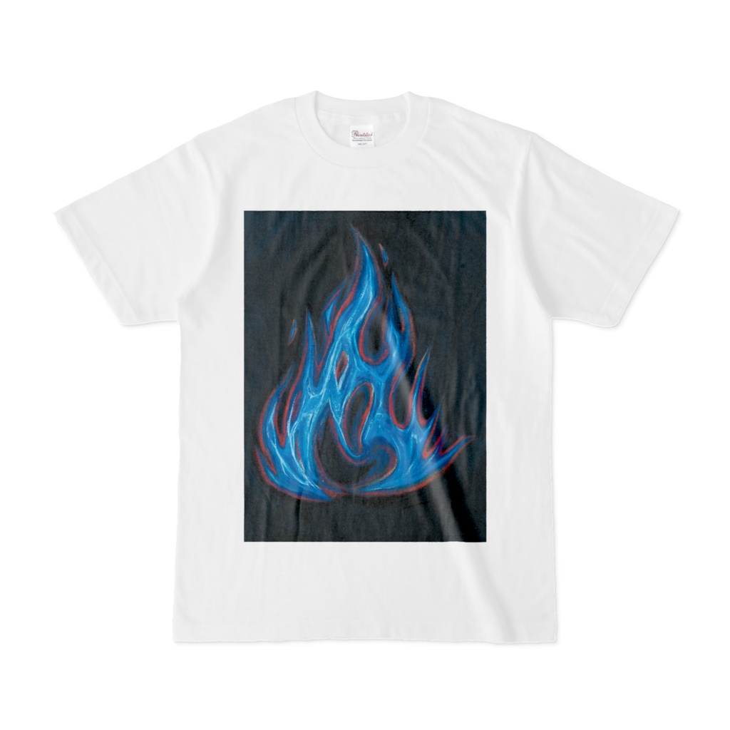 【実物】ジャケットイラストTシャツ【Blue Flame】