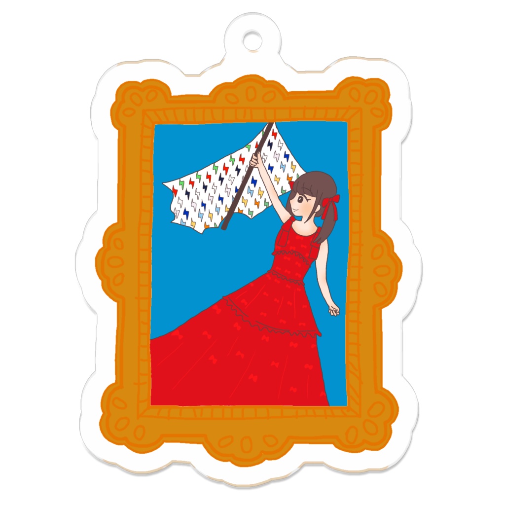 「我らを導くみりんちゃん」のキーホルダー