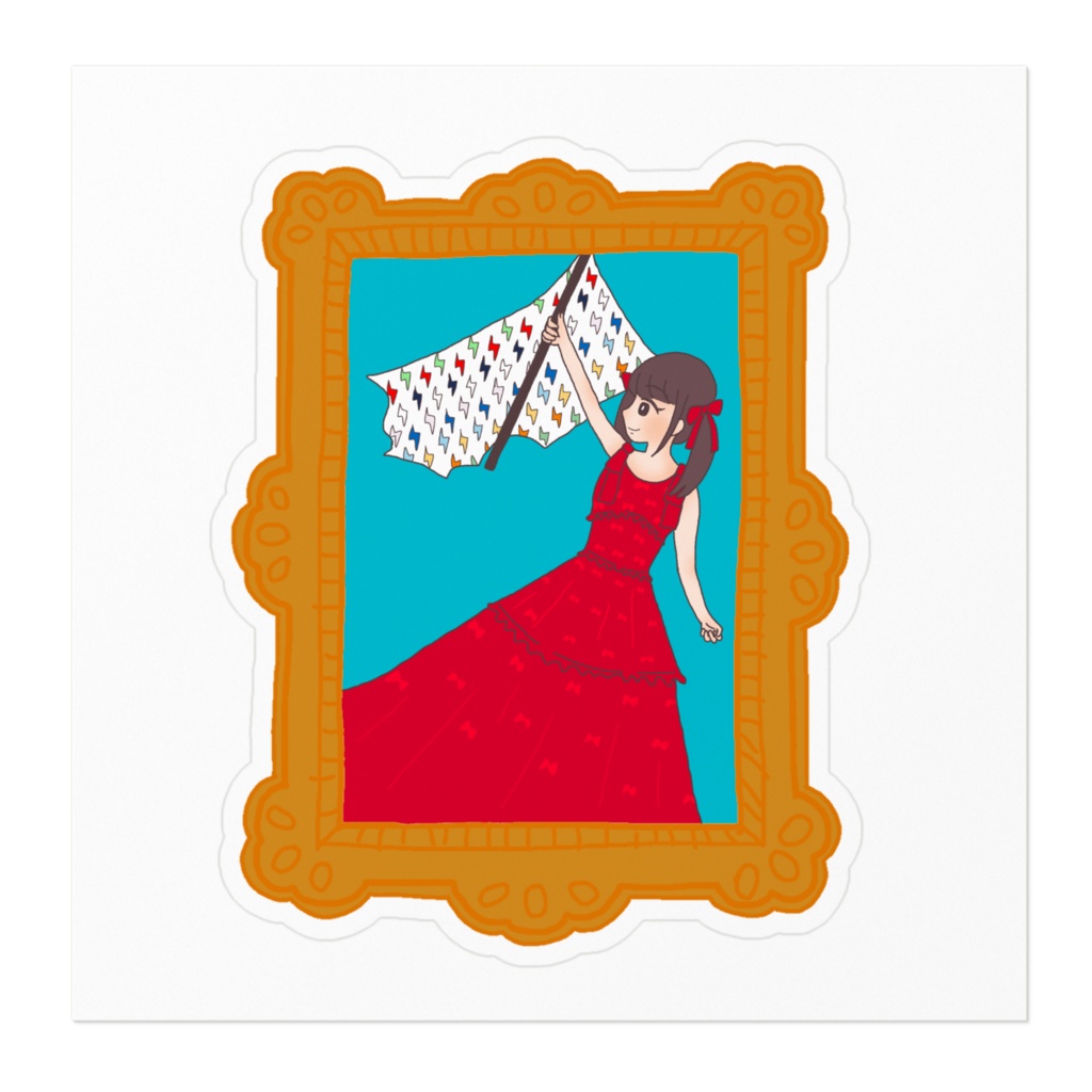 「我らを導くみりんちゃん」のステッカー