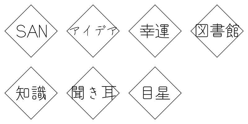 ココフォリア　クリックアクション用アイコン　シンプル