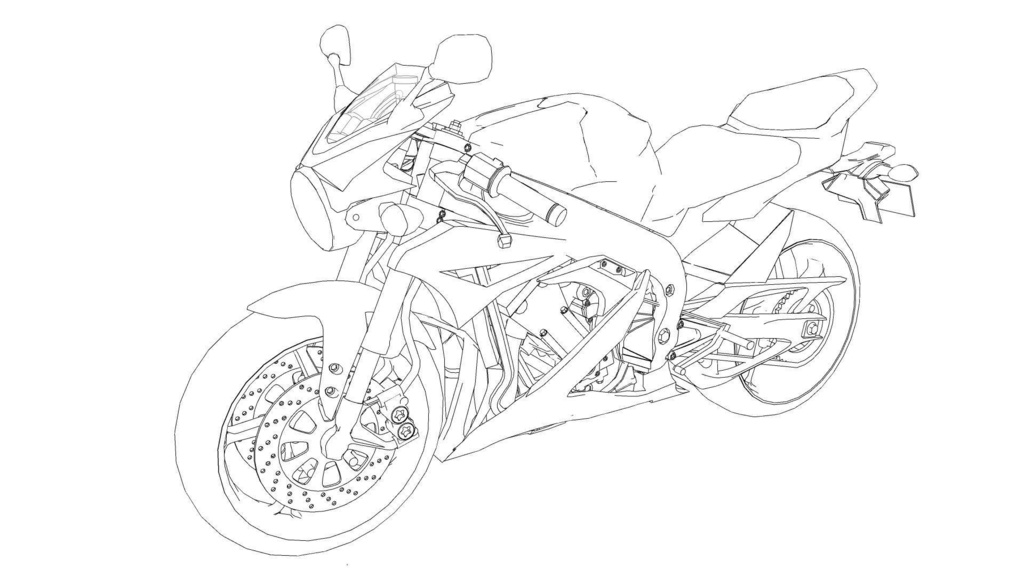 【3 d素材】バイク