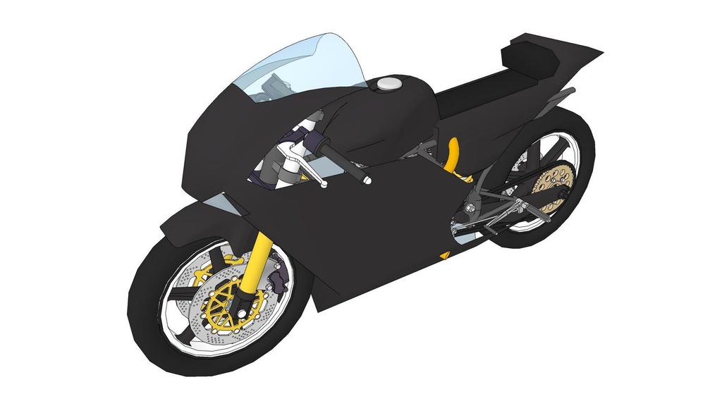 【3 dモデル】オートバイのアンサンブル