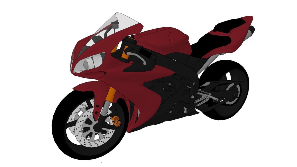 【3 dモデル】オートバイのアンサンブル