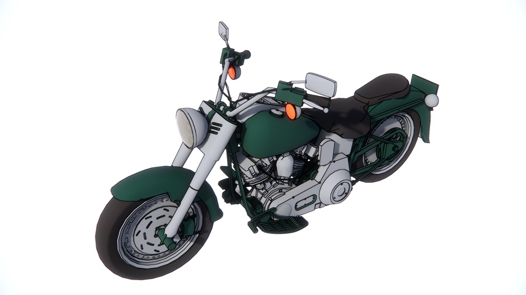 【3 dモデル】オートバイのアンサンブル