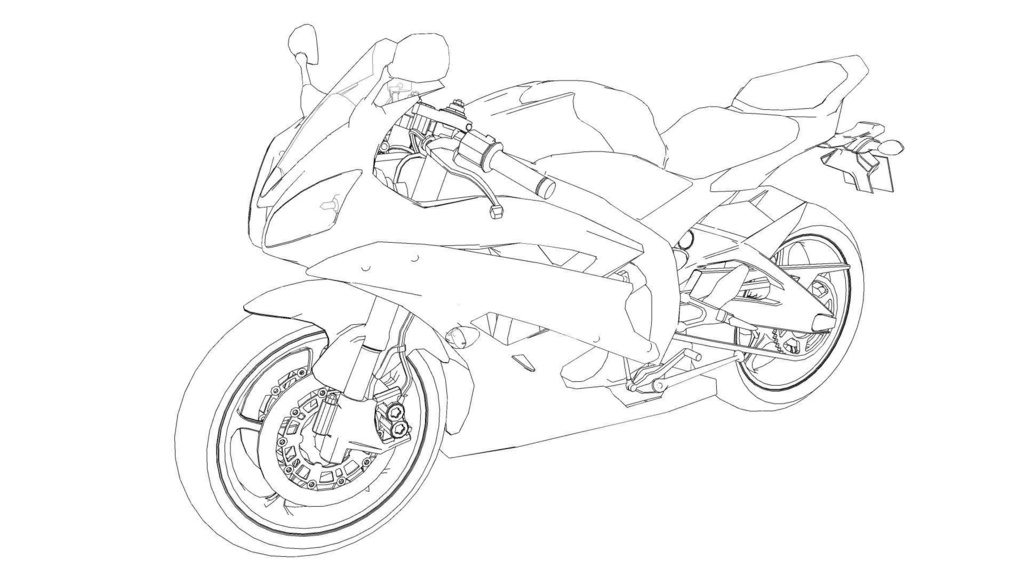 【3 dモデル】オートバイのアンサンブル