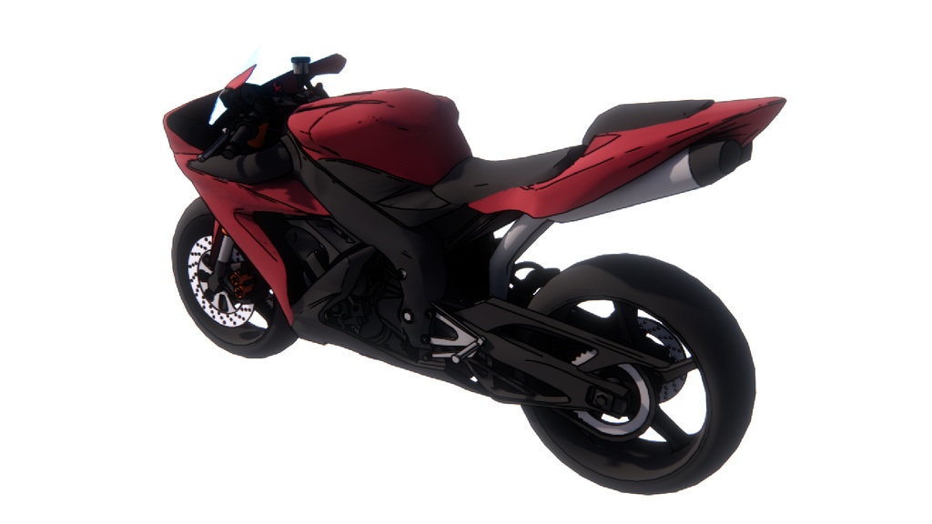 【3 dモデル】オートバイのアンサンブル