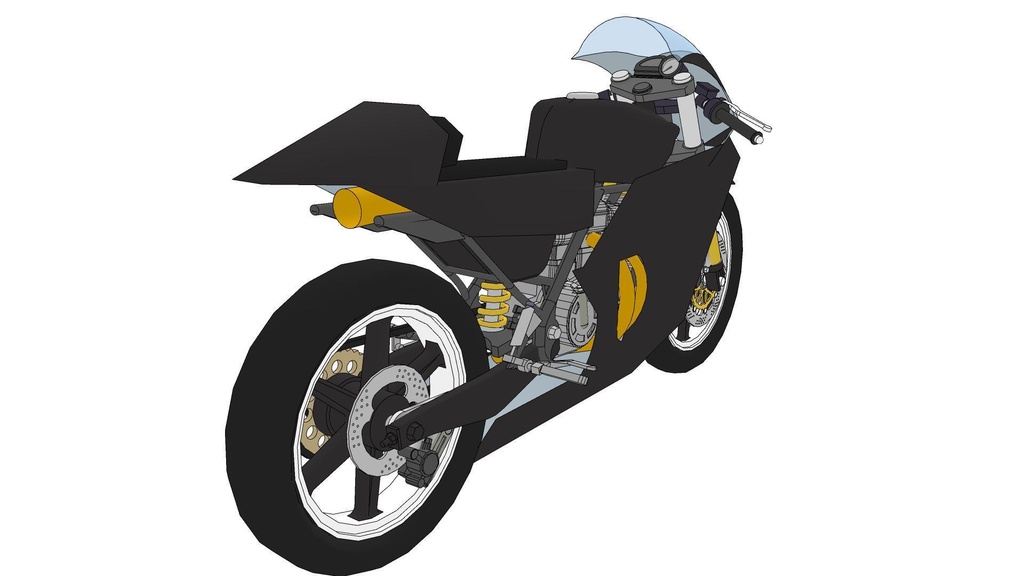 【3 dモデル】オートバイのアンサンブル