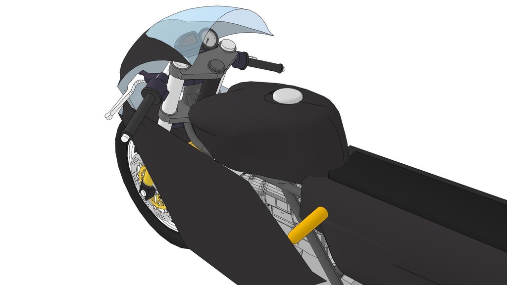 【3 dモデル】オートバイのアンサンブル