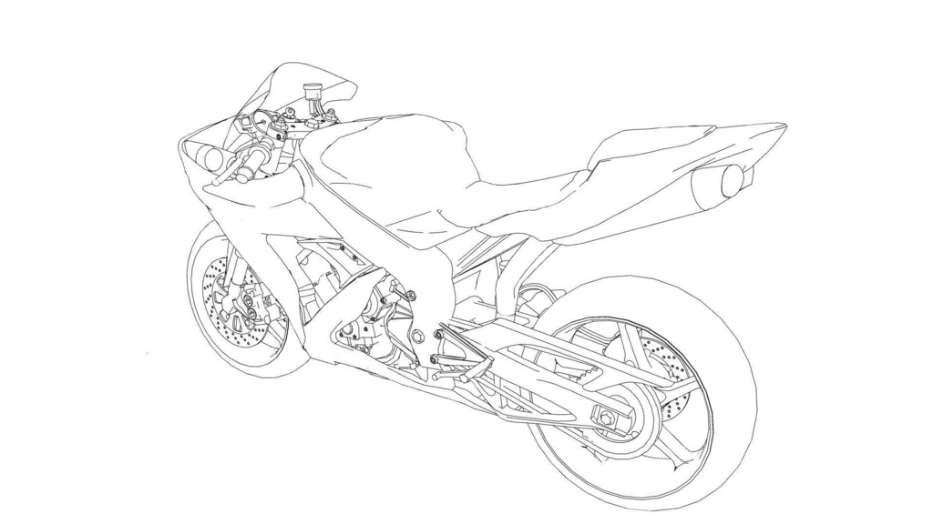 【3 dモデル】オートバイのアンサンブル