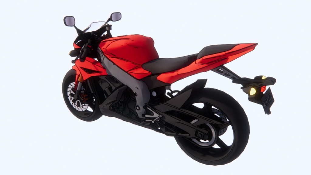 【3 dモデル】オートバイのアンサンブル