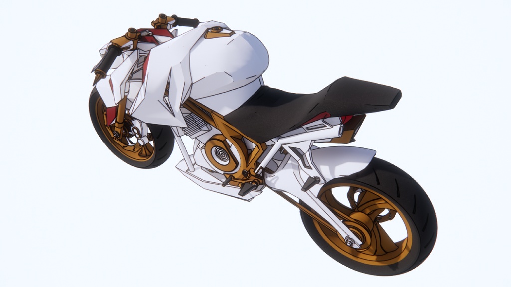 【3 dモデル】オートバイのアンサンブル