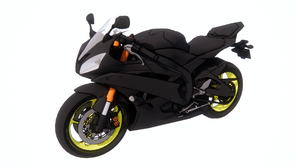 【3 dモデル】オートバイのアンサンブル