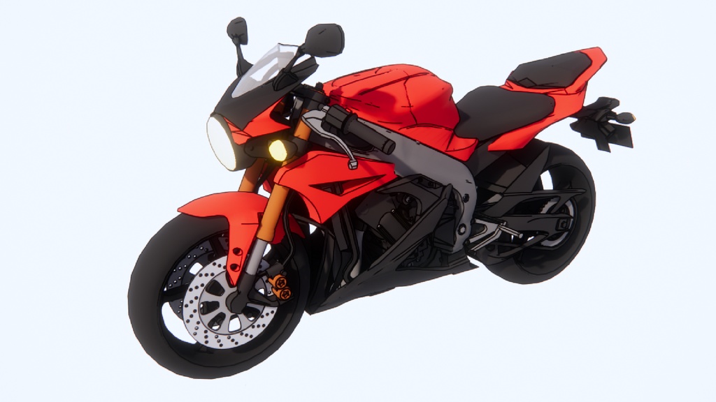 【3 dモデル】オートバイのアンサンブル