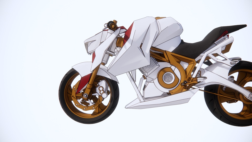 【3 dモデル】オートバイのアンサンブル