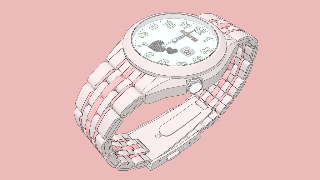 可调时间的女士手表