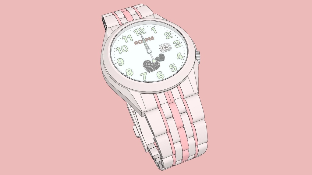 可调时间的女士手表