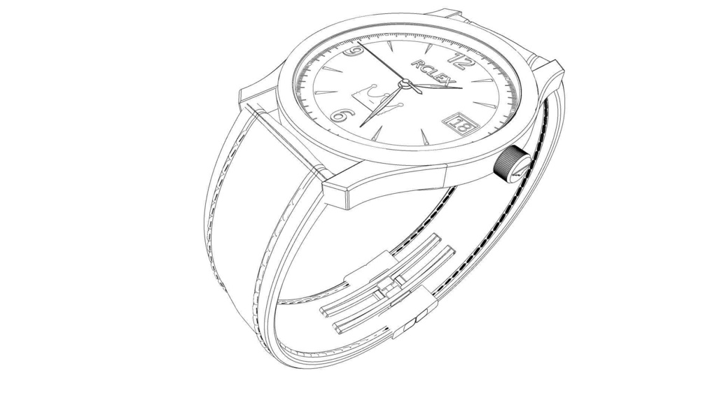 可以随时间调整的各种颜色的手表