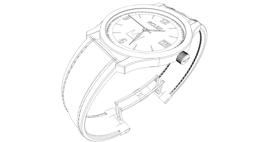 可以随时间调整的各种颜色的手表