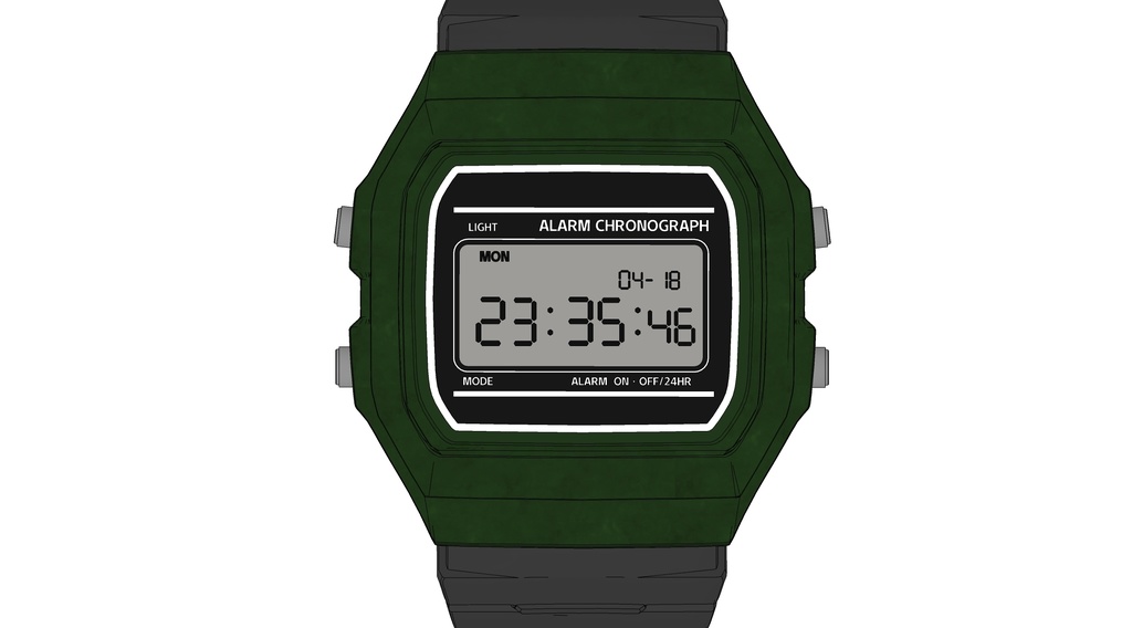 可调时间且多种颜色的电子手表