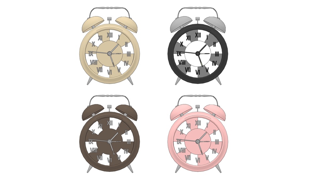 多种颜色的闹钟