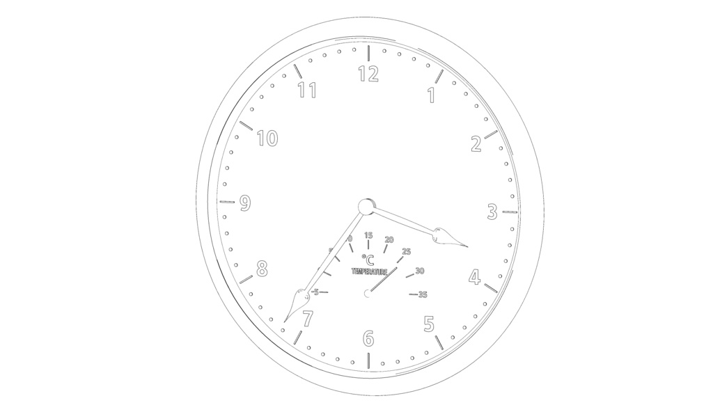 带温度显示的挂钟