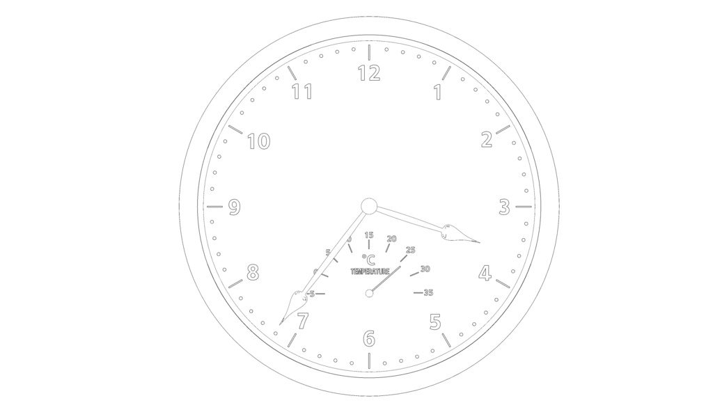 带温度显示的挂钟