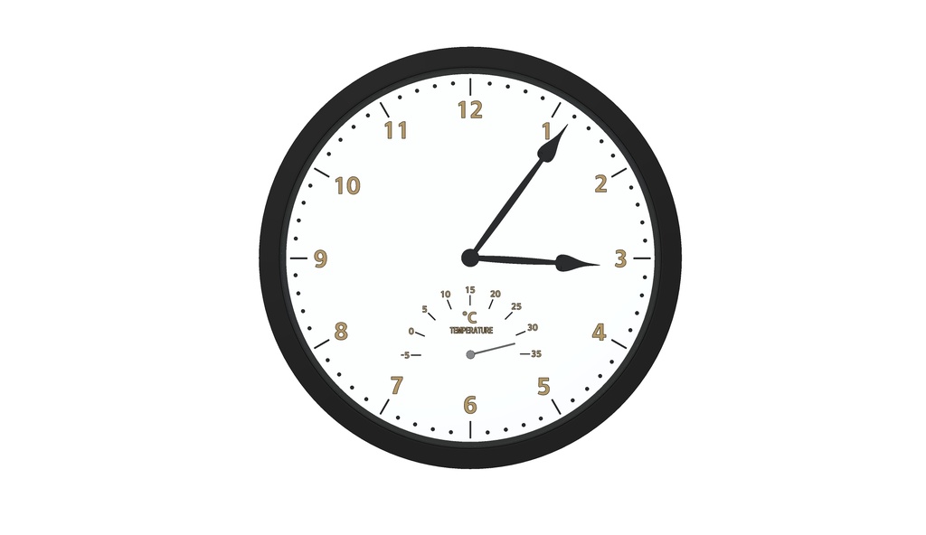 带温度显示的挂钟