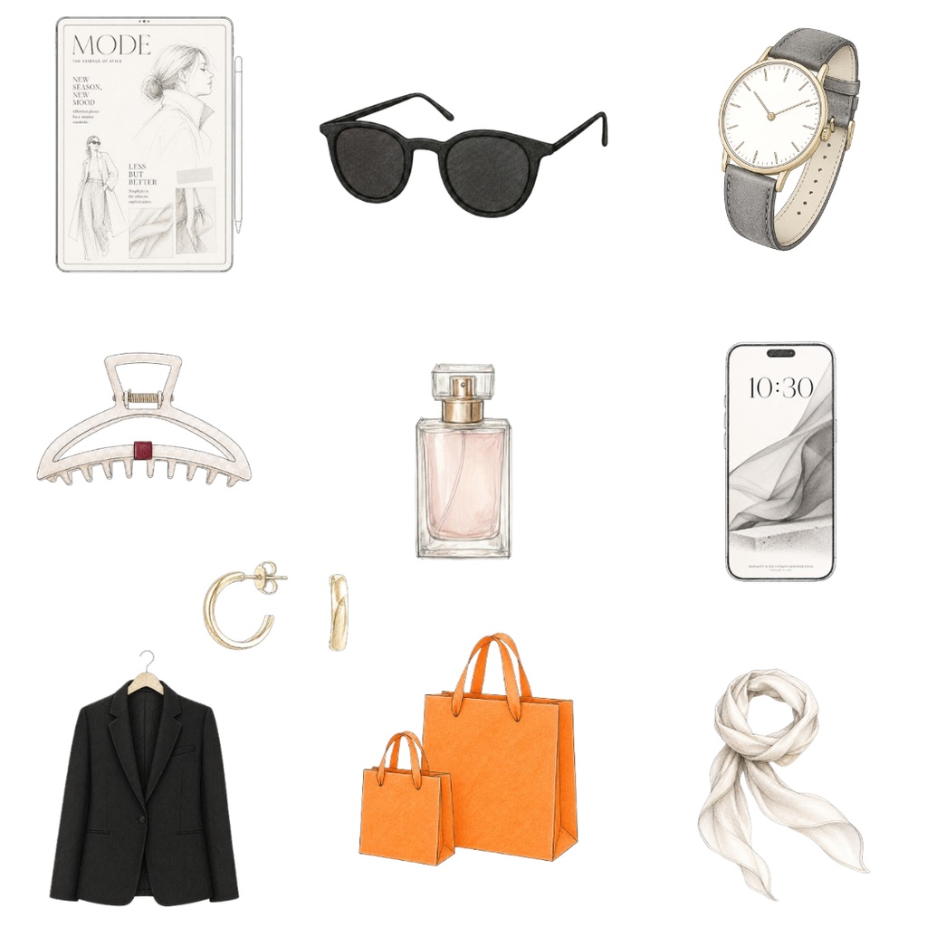 雑誌風イラスト素材20点/Fashion Editorial ClipArt