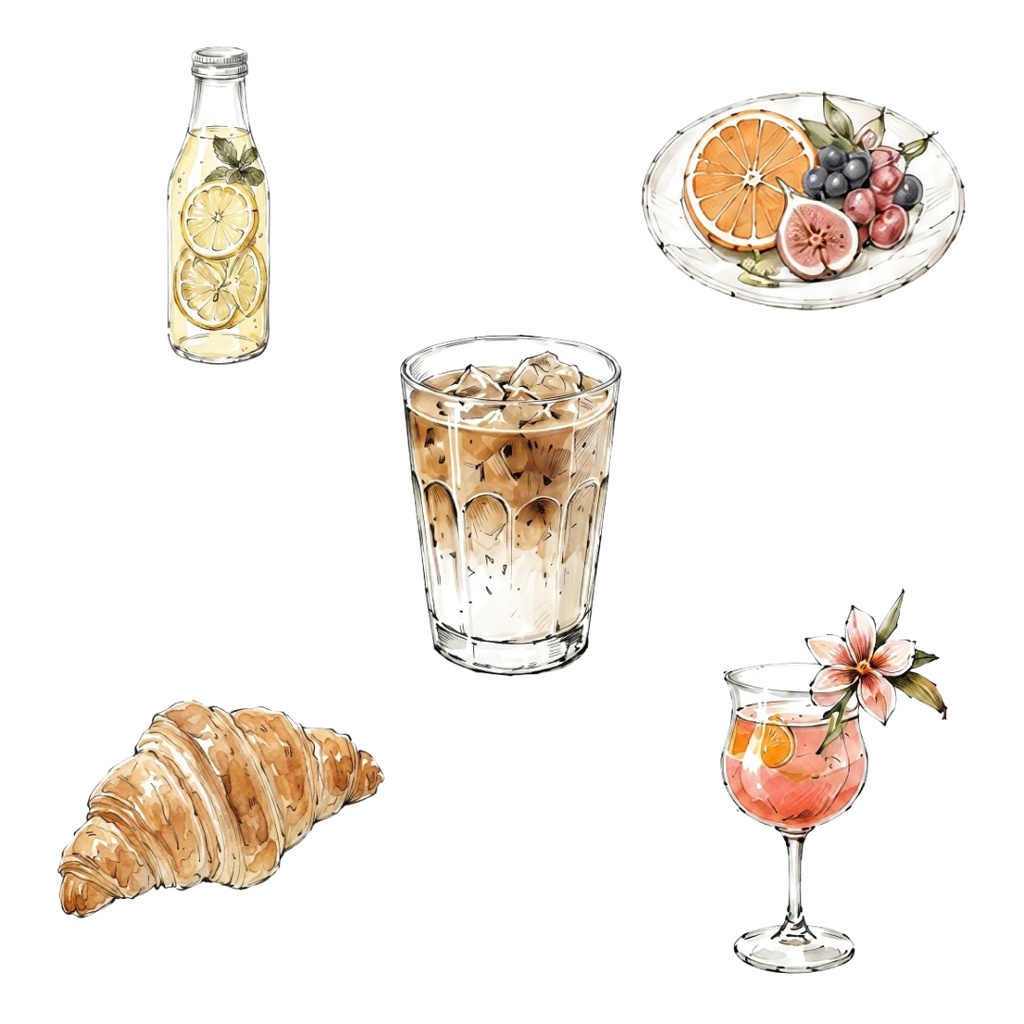 夏のリゾートClipArt 15点セット/Summer Resort ClipArt Set