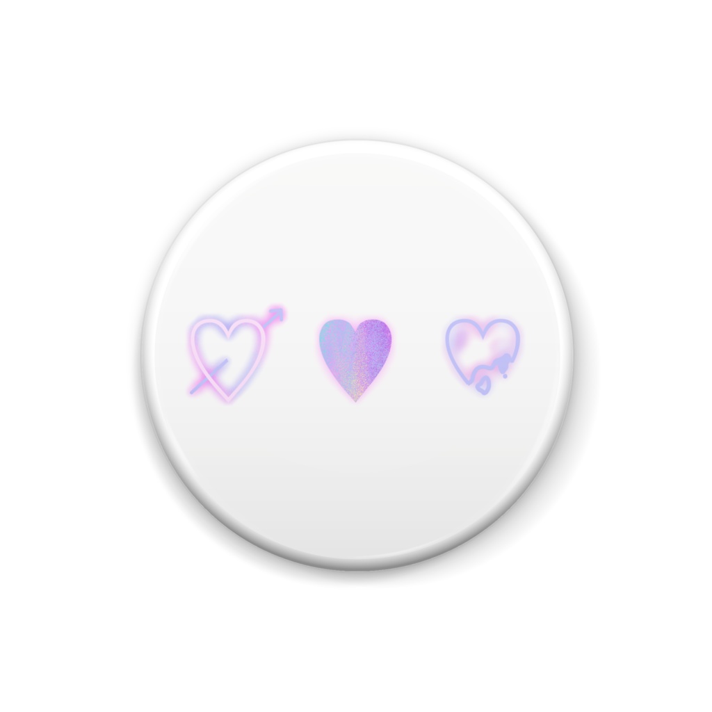 ♡ゆめいろハート缶バッヂ♡