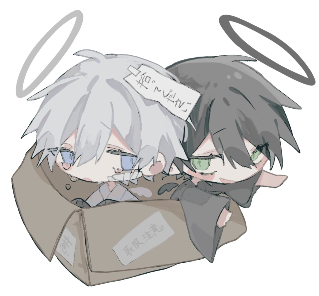 ステッカー(シロ&クロダンボールver.)