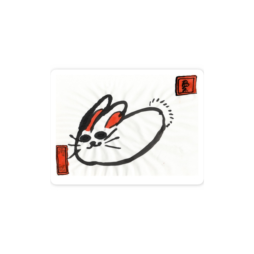 うさぎのスマホステッカー