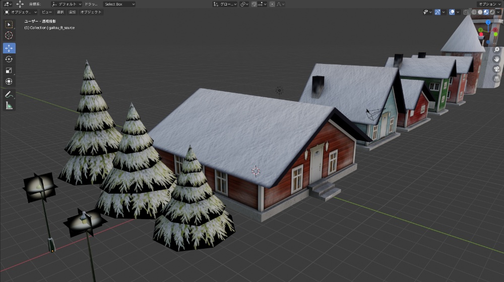 【無料提供】雪の町作成セット