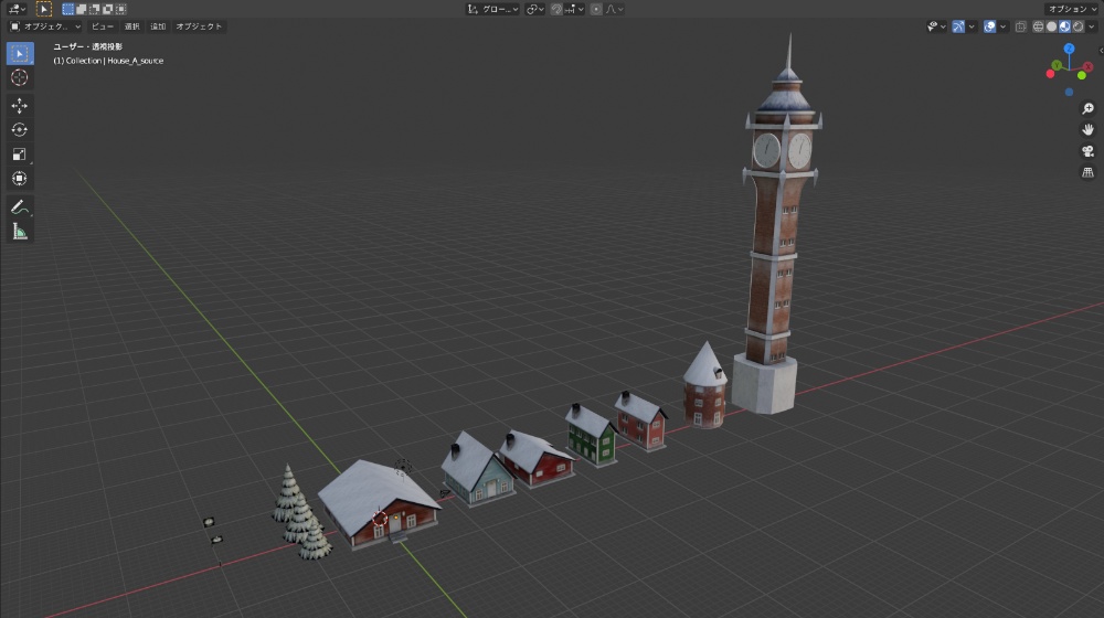 【無料提供】雪の町作成セット