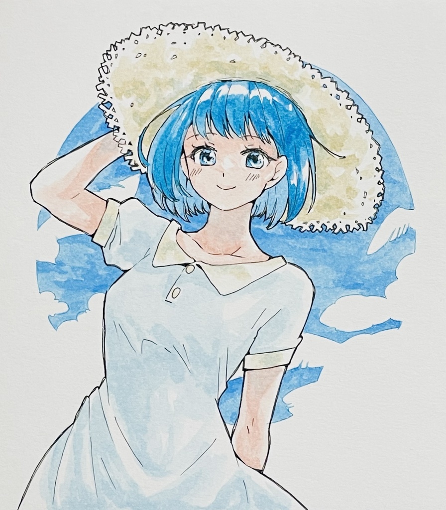 イラスト色紙　初夏