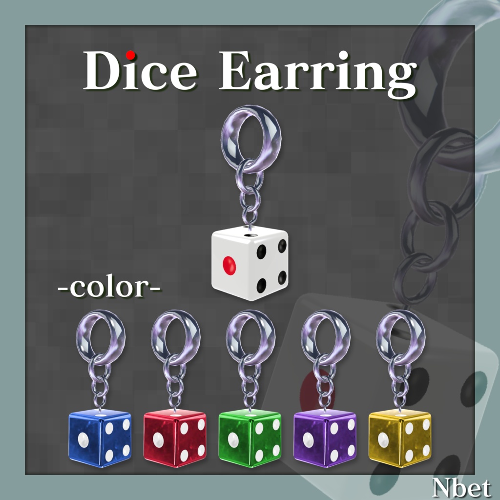 【VRC想定】Dice Earring