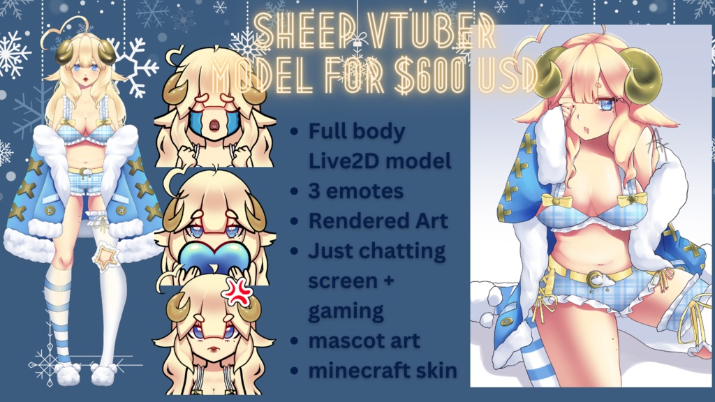 Sheep Vtuber Model Package