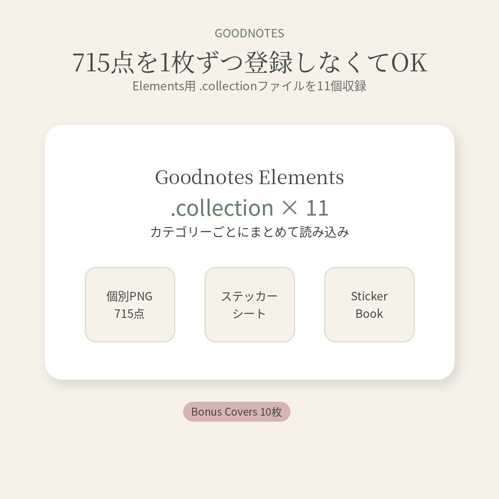 Quiet Garden Complete Collection|デジタルステッカー715点|Goodnotes対応・透明PNG