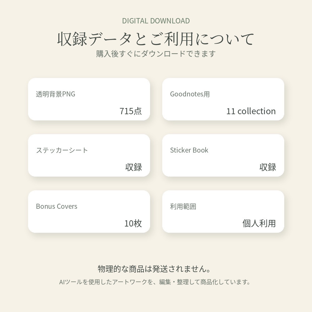 Quiet Garden Complete Collection|デジタルステッカー715点|Goodnotes対応・透明PNG