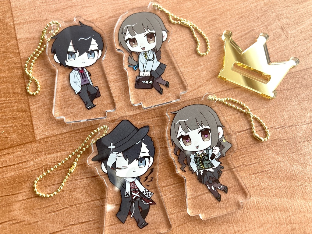 男主人公&水口茉莉絵アクリルスタンド(ボールチェーン付き)