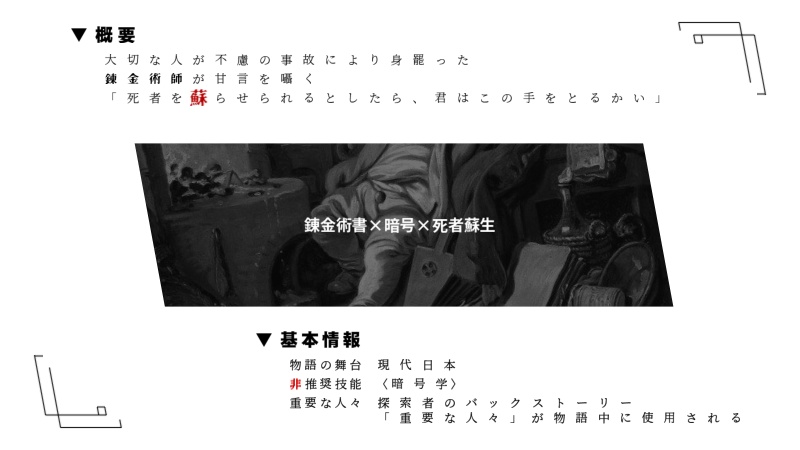 【CoC7th】砂上の暗号の解を求めよ【SPLL:E110003】