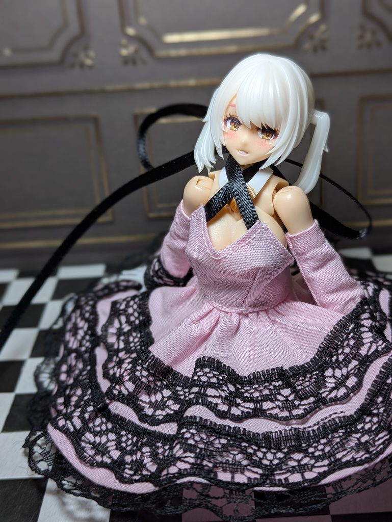 欲張りレースドレス　つけ袖付き地雷　Mサイズ