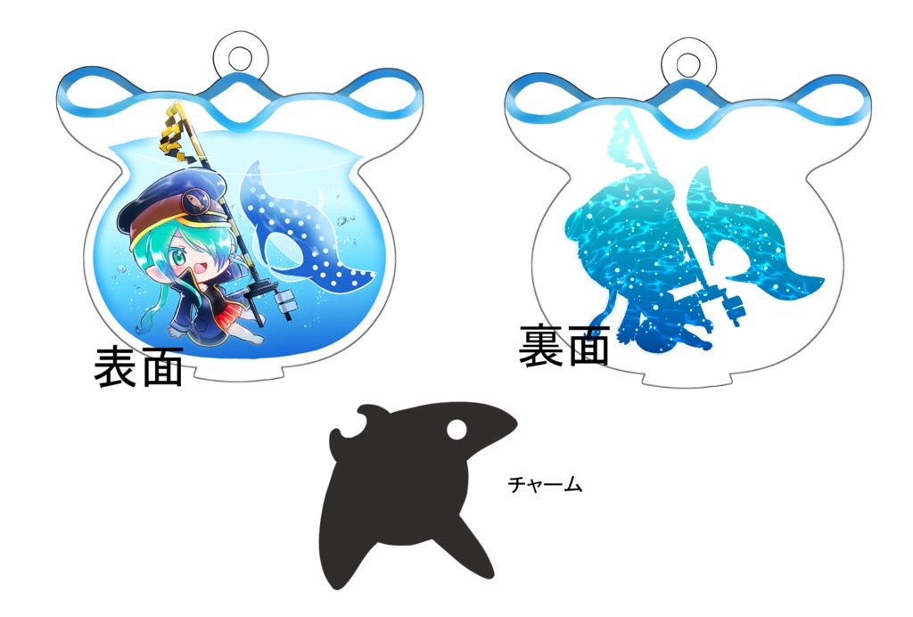 金魚鉢傾福さんアクキー