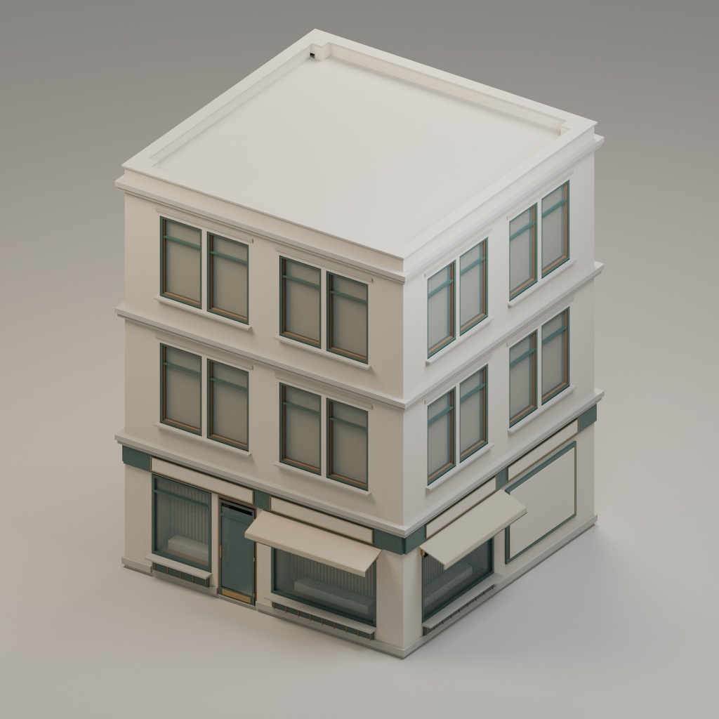 Neighborhood Building Shells v0.1 | Blender 建物シェル