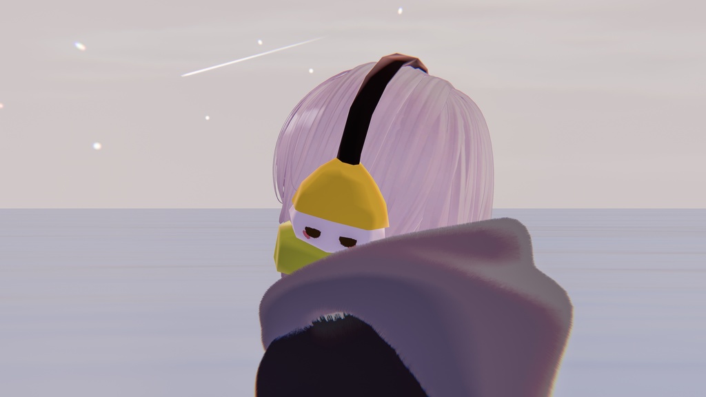 【VRChat想定】雪だるま耳あて【冬】