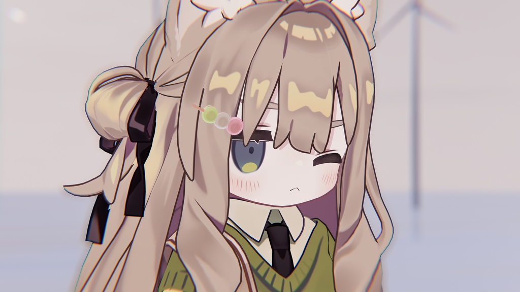 【24時間限定無料】三色団子ピン【VRChat想定】