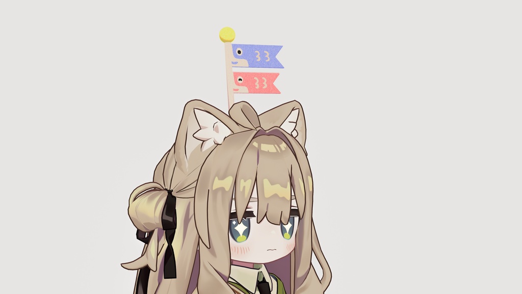 【24時間限定無料】100均鯉のぼり(木製)【VRChat想定】