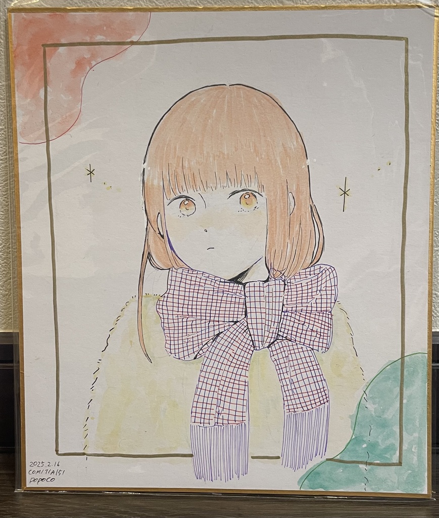 オリジナル手書き色紙【210×180mm】