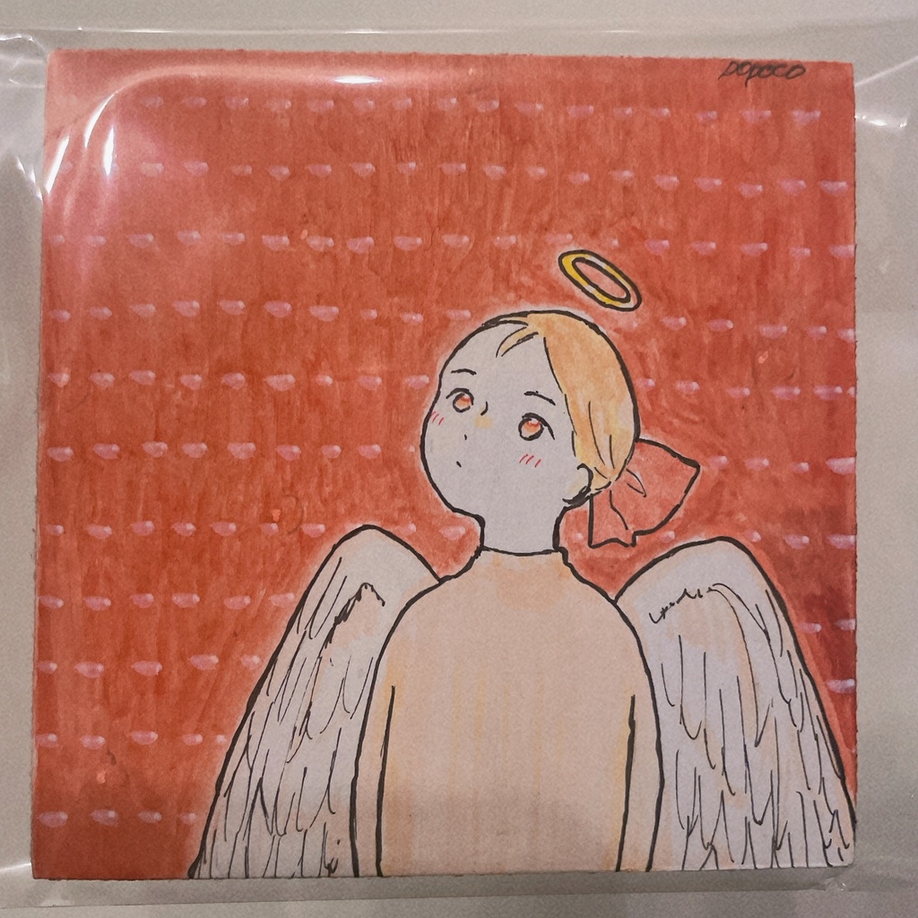 直筆イラストパネル【89×89mm厚さ7mm】