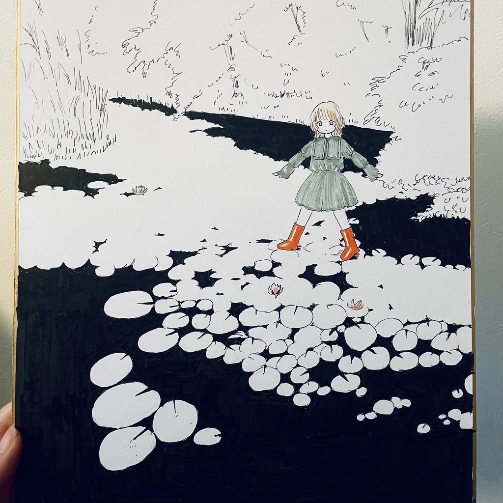 オリジナル手書き色紙【272×242mm】